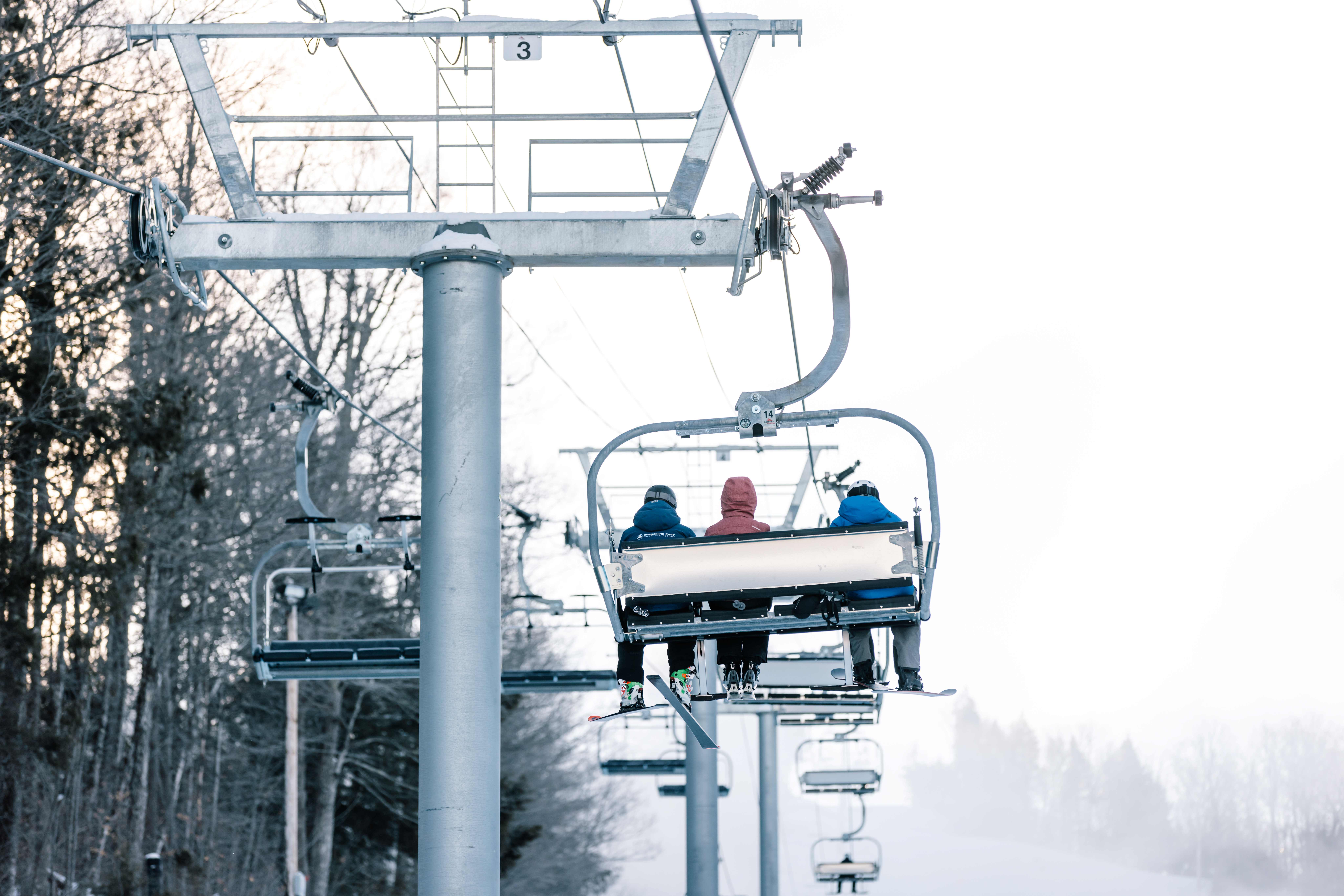 Berkshire East Adult Seasonal Programs on a Chairlift