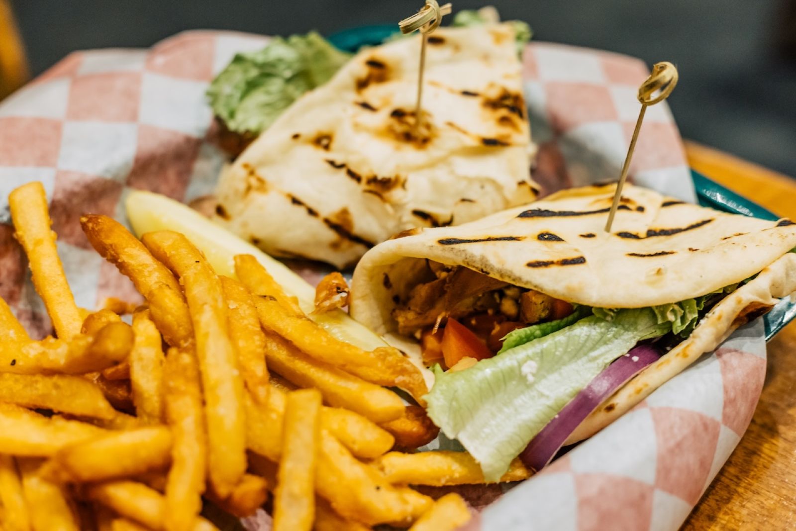 Naan Sandwich at the Crazy Horse Bar and Grill