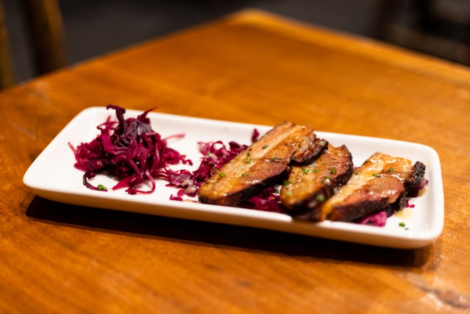 Pork Belly Appetizer at the Crazy Horse Bar and Grill