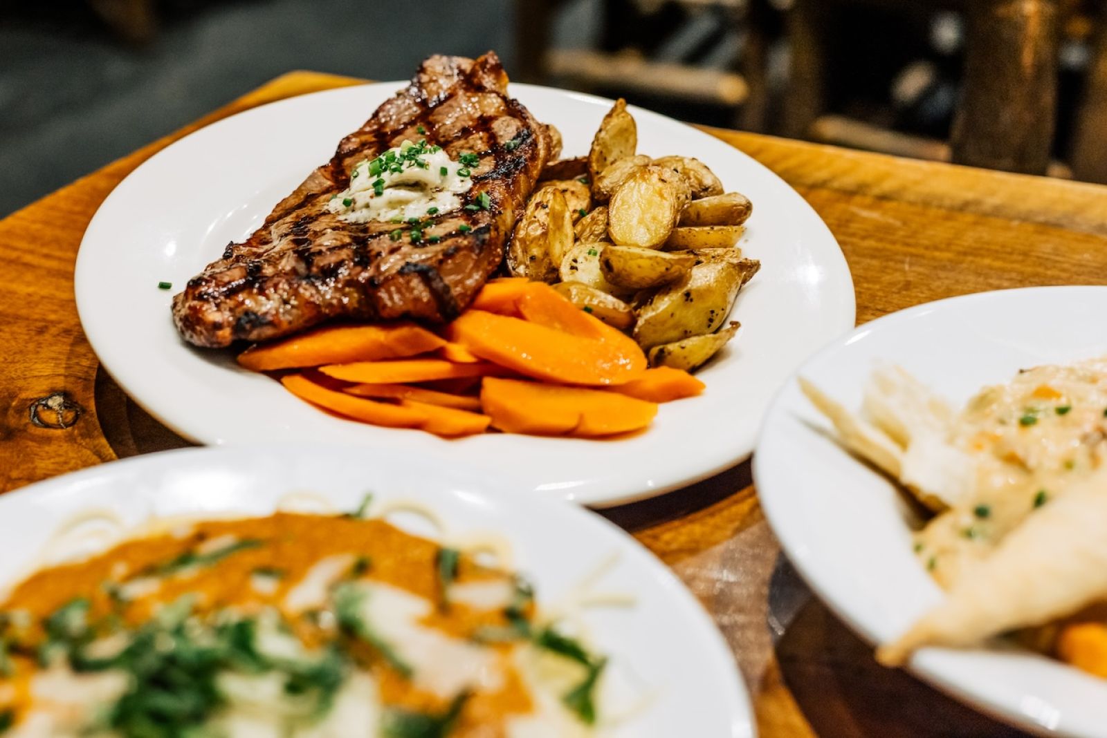 Entrees at the Crazy Horse Bar and Grill